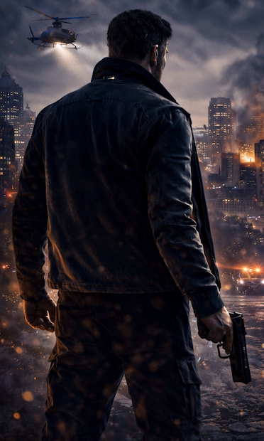 Alex Mercer overlooking the city